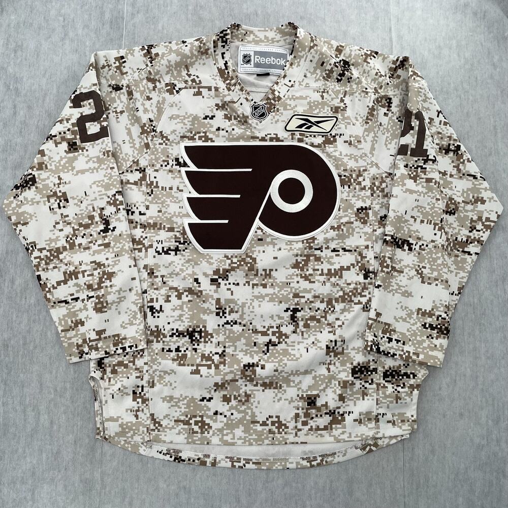 Philadelphia Flyers Jersey Adult Small Camo Mcelwee #21 Hockey 2010 Military Men